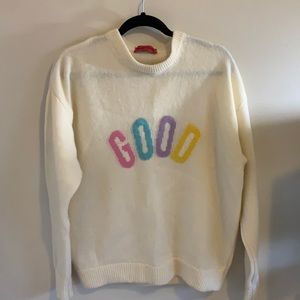 TRADED ireneisgood good oversized sweater in beige